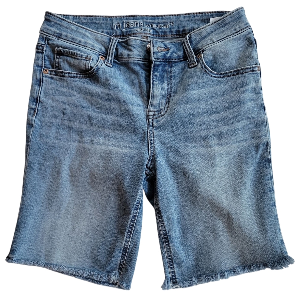 Maurices Mid-Rise Blue Denim Shorts Size 6